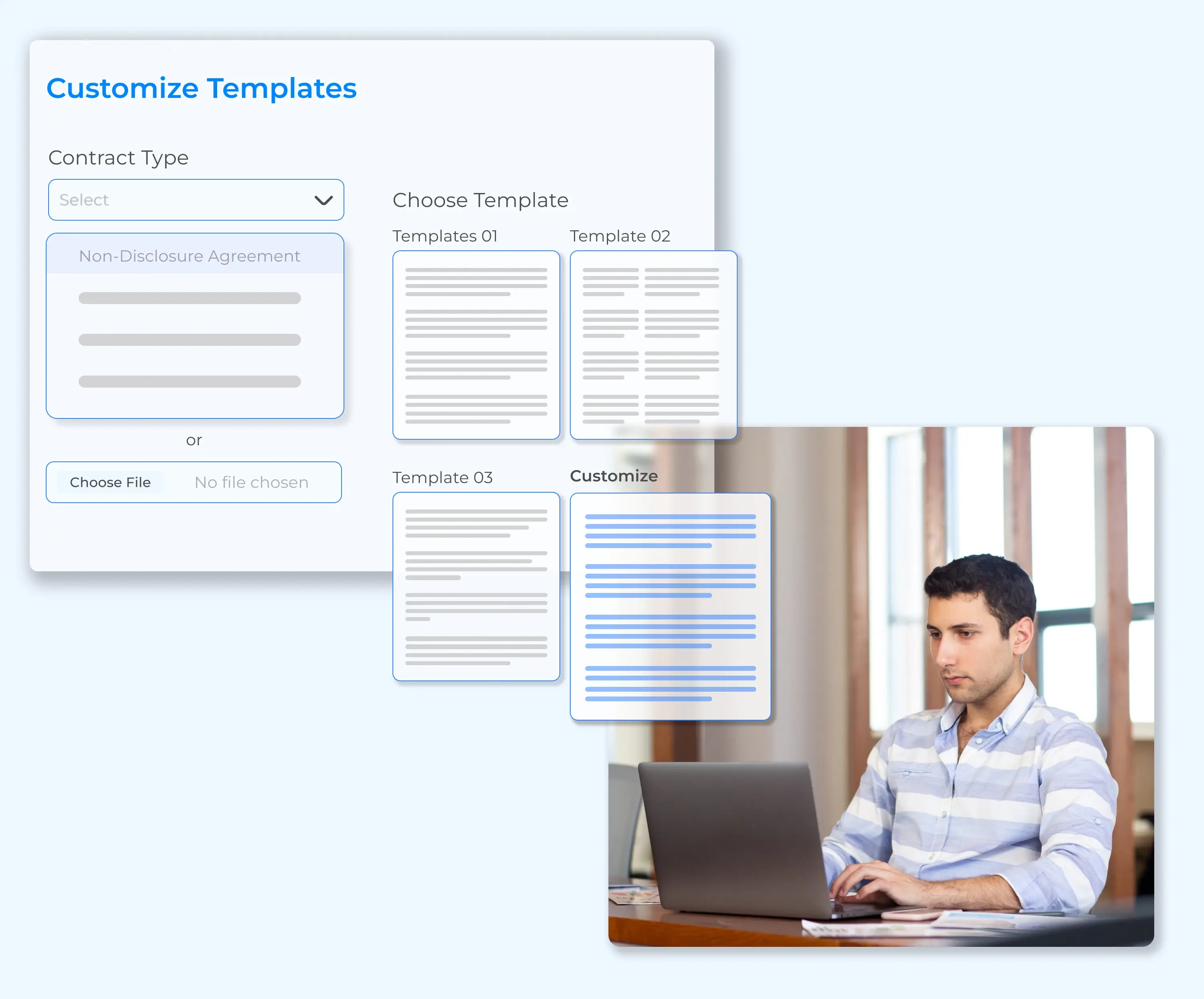 Customize contract templates